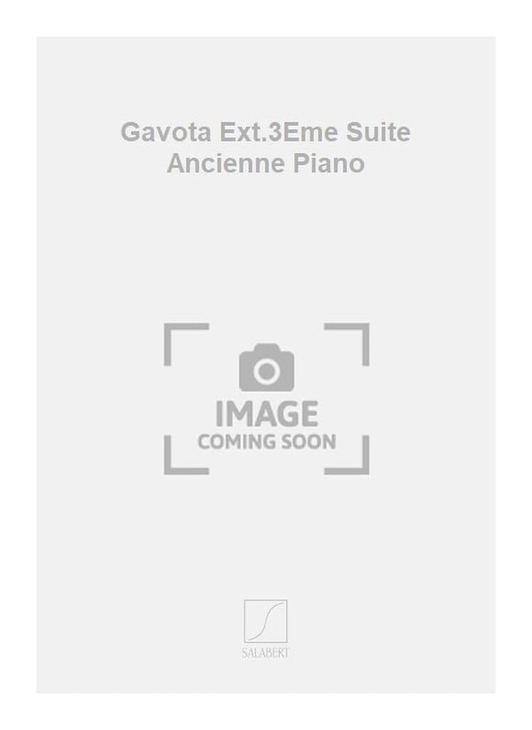 Gavota Ext.3Eme Suite Ancienne Piano